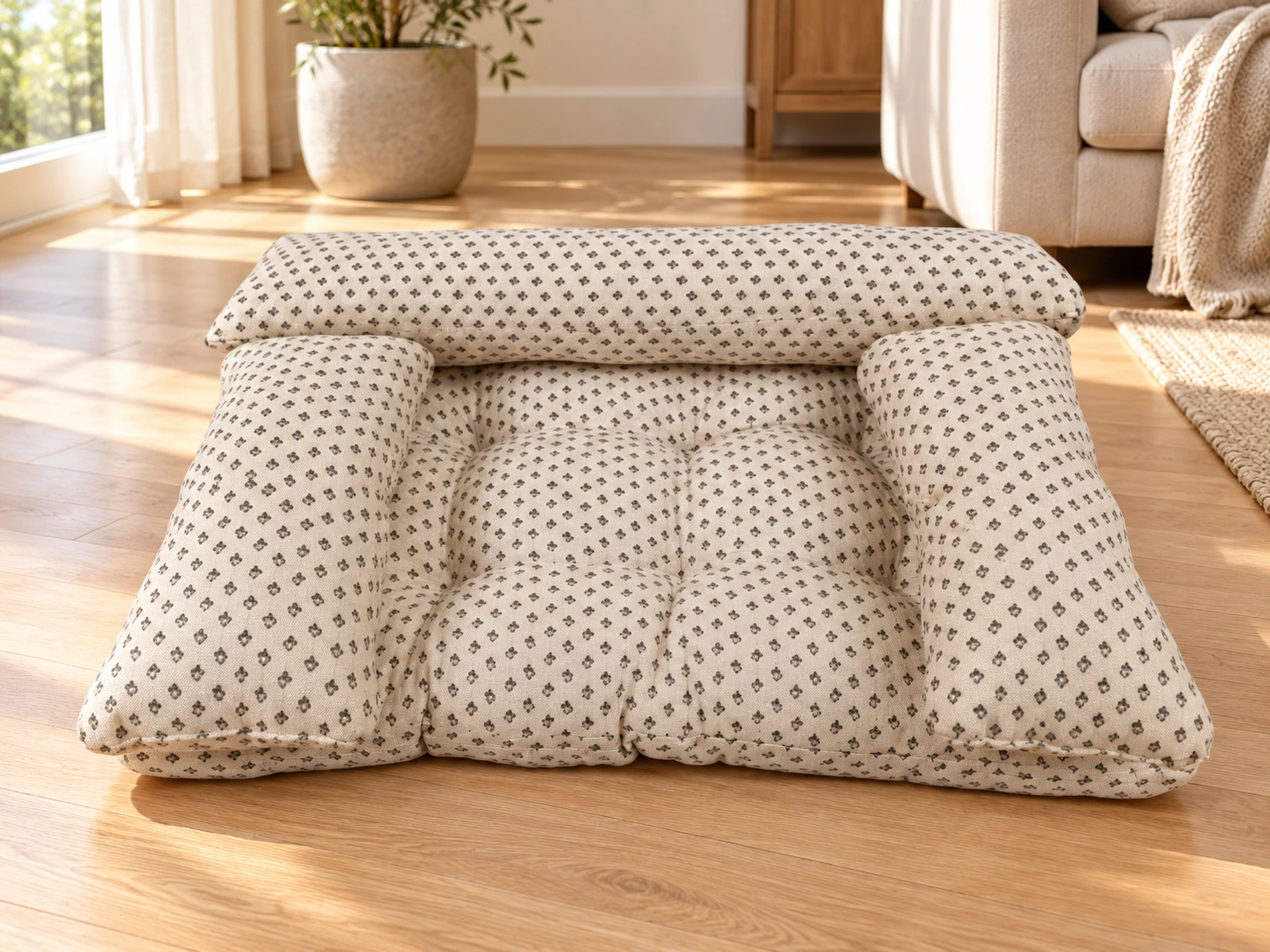 Floral Cotton Cushion Set catalogue-based lifestyle visualization