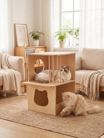 European-Style Cat Villa